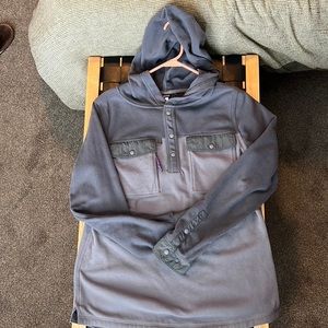 Patagonia women’s size Medium half button fleece with hood- great condition!